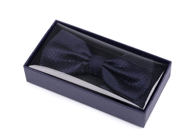 Men's Premium Checkered Bow Tie and Matching Pocket Square Gift Set - Pre-Tied with Adjustable Strap