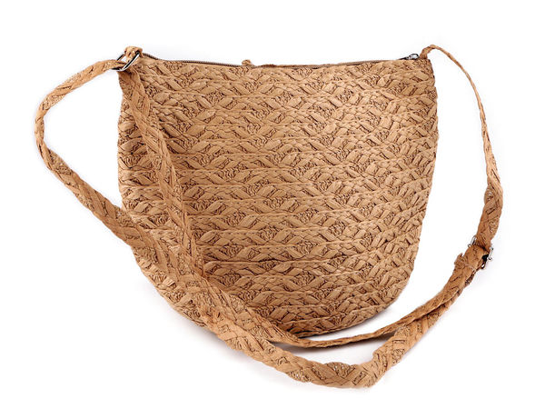 Handwoven Paper Yarn Boho Crossbody Bag - Lightweight Woven Shoulder Handbag with Adjustable Strap (23x30 cm)