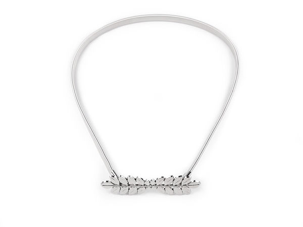 Women's Elastic Metal Spring Belt with Decorative Clasp - Bow, Leaf, and Rose Designs