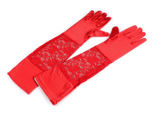 Premium Long Satin and Lace Formal Gloves - Versatile Eveningwear Accessories