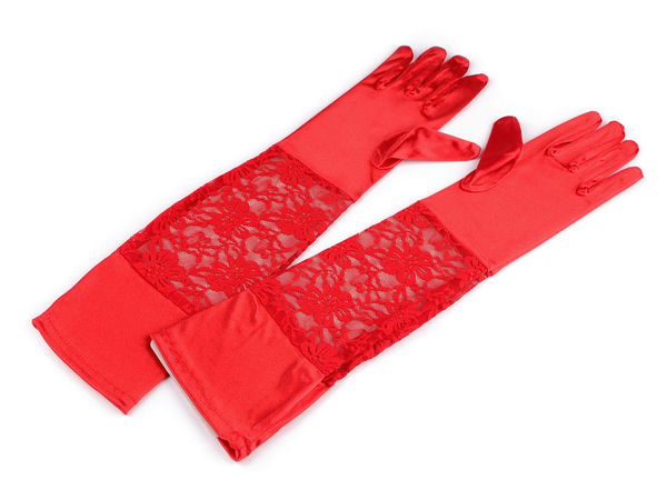 Premium Long Satin and Lace Formal Gloves - Versatile Eveningwear Accessories