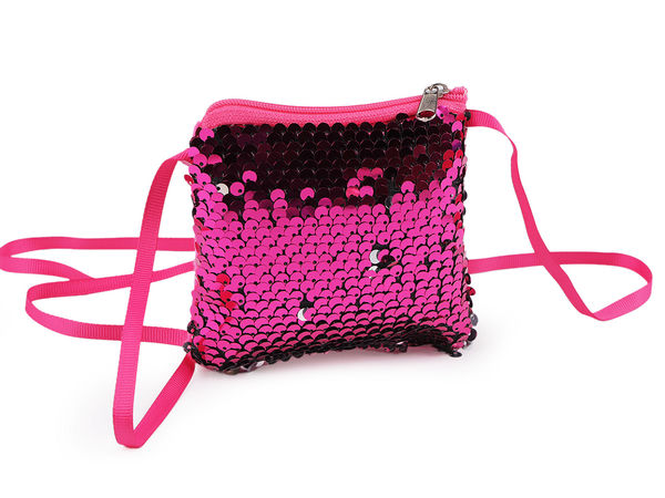 Kids Girls Mini Reversible Sequin Crossbody Bag - Small Plush Purse & Shoulder Handbag
