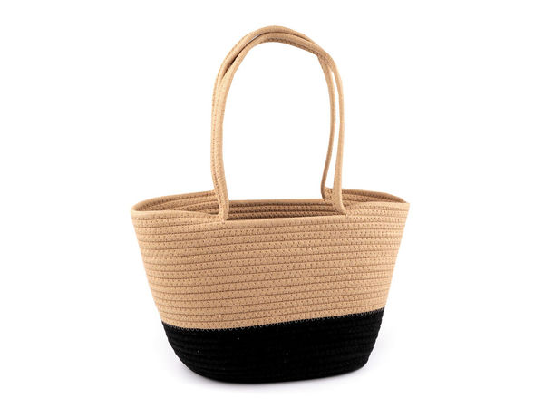 Spacious Textured Cotton Cord Handbag (38x24 cm) – Premium Woven Everyday Tote Purse