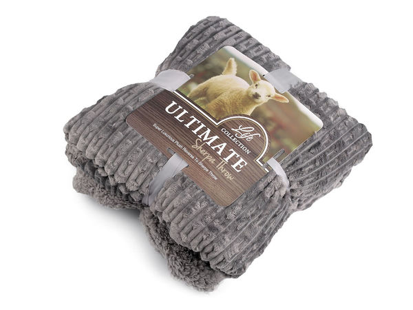 Luxury Double-Layer Plush Sherpa Throw Blanket - Soft Fleece & Faux Shearling Bedspread, 150x200 cm
