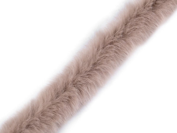 Premium Faux Fur Decorative Trim Ribbon with Sew-in Tape | Round, 1.5cm Width | Perfect for Hoods, Sleeves & Crafts