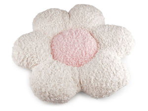 Decorative Blooming Flower Plush Pillow - Soft Striped Accent Cushion with Hollow Fiber Filling, Ø50 cm