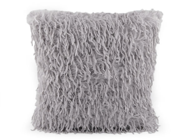 Decorative Feather Accent Cushion Cover - Soft Plush Throw Pillow Case (45x45 cm)