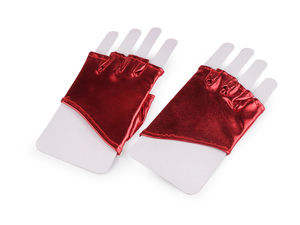 Premium Faux Latex Fingerless Gloves - High-Shine Elastic Formal Mittens