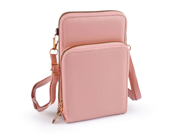 Compact Crossbody Phone Bag and Organizer Wallet with Adjustable Removable Strap