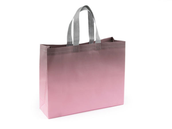 Reusable Non-Woven Fabric Tote Bag with Handles, 31 x 26 cm - Powder Grey