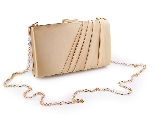 Elegant Satin Evening Clutch Bag - Premium Formal Purse with Detachable Chain