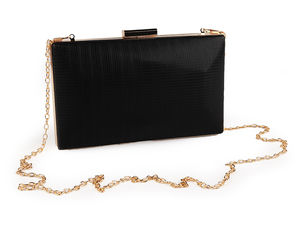 Elegant Evening Clutch Bag - Luxury Metallic Frame Wristlet and Detachable Chain Crossbody Purse for Formal Events