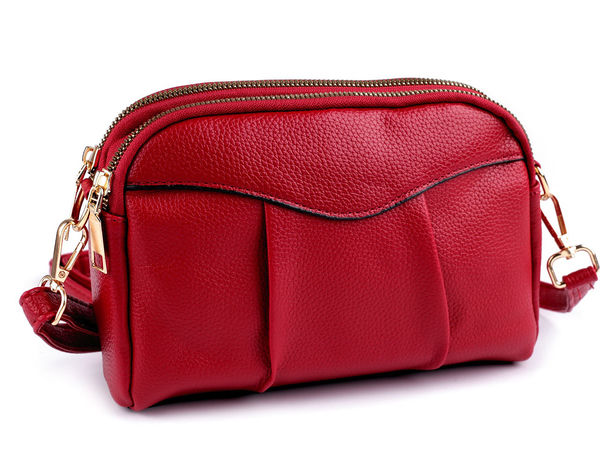 Elegant Faux Leather Crossbody Handbag - Compact Shoulder Bag and Clutch (22x15 cm)