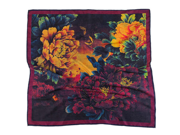 Premium Printed Satin Square Scarf (70x70 cm) - Elegant Silk-Touch Fashion Neck Scarf and Hair Accessory