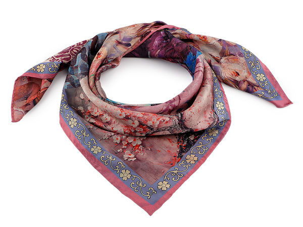 Premium Printed Satin Square Scarf (70x70 cm) - Elegant Silk-Touch Fashion Neck Scarf and Hair Accessory