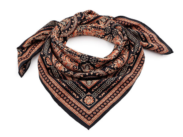Premium Printed Satin Square Scarf (70x70 cm) - Elegant Silk-Touch Fashion Neck Scarf and Hair Accessory