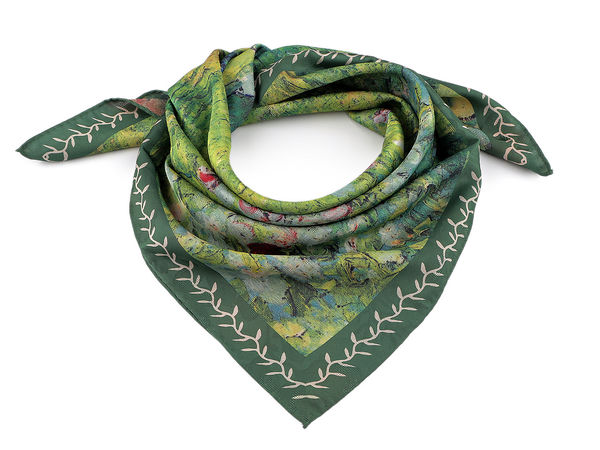 Premium Printed Satin Square Scarf (70x70 cm) - Elegant Silk-Touch Fashion Neck Scarf and Hair Accessory
