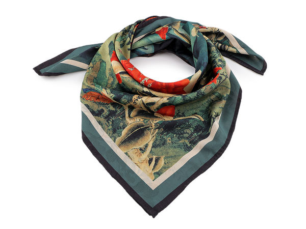 Premium Printed Satin Square Scarf (70x70 cm) - Elegant Silk-Touch Fashion Neck Scarf and Hair Accessory