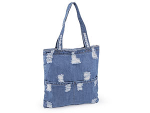 Premium Denim Tote Bag - Casual Canvas Shoulder Handbag with Multi-Pocket Variations