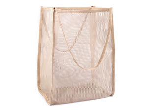 Versatile Mesh Tote Bag with Expandable Bottom - Durable Shoulder Purse & Handbag for Beach, Shopping, and Travel (30x38 cm)