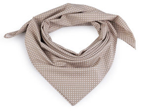 Classic Polka Dot Cotton Square Scarf - 65x65 cm Lightweight Neck & Head Wrap