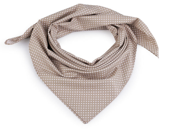 Classic Polka Dot Cotton Square Scarf - 65x65 cm Lightweight Neck & Head Wrap
