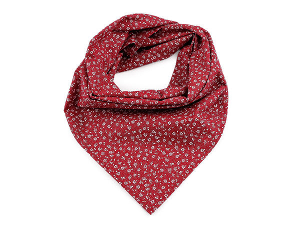 Premium Floral Print Cotton Square Scarf - 70x70 cm
