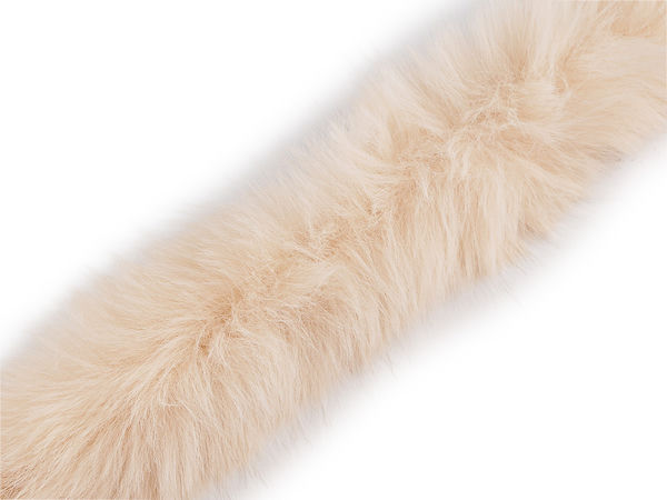 Premium Faux Fur Trim Ribbon with Sew-in Tape - 7cm Width Round Decorative Fur Fringe for Hoods, Coats, Sleeves and DIY Crafts
