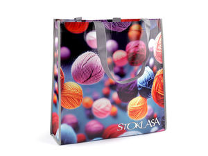 Stoklasa Printed Laminated Shopping Bag - Premium Reusable Tote with Stitched Seams (35x35 cm)