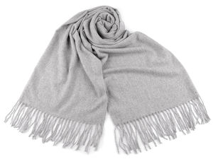 Elegant Double-Sided Solid Color Scarf with Fringes - Soft 70x190 cm Shawl and Plaid Wrap