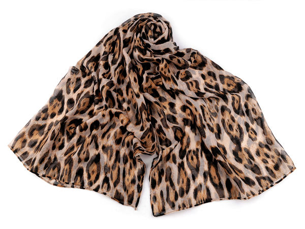 Elegant Double-Sided Animal Print Scarf - Lightweight Summer Shawl & Wrap, 90x175 cm