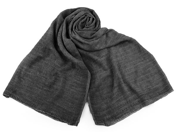 Premium Cotton-Blend Crinkled Scarf and Shawl - Lightweight & Breathable All-Season Wrap, Crumpled Effect (70x185 cm)