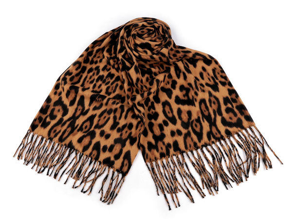 Women's Premium Warm Shawl Scarf with Fringes - Elegant Animal Pattern Winter Neck Warmer