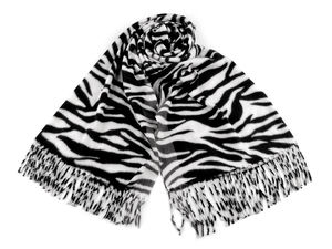 Women's Premium Warm Shawl Scarf with Fringes - Elegant Animal Pattern Winter Neck Warmer