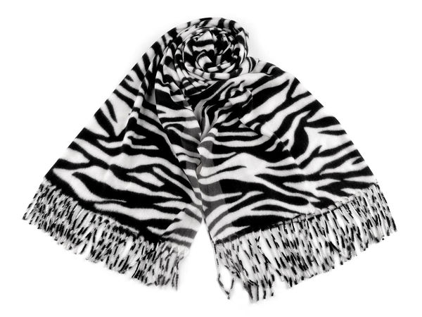 Women's Premium Warm Shawl Scarf with Fringes - Elegant Animal Pattern Winter Neck Warmer
