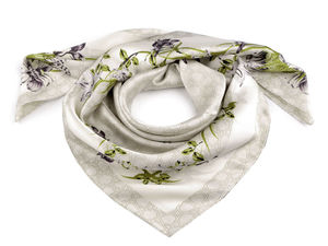 Premium Floral Satin Square Scarf – 70x70 cm Double-Sided Silk-Feel Fashion Accessory