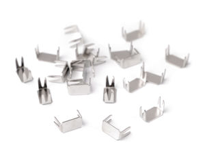 Premium Metal Zipper Bottom End Stoppers (No. 10) - Durable Nickel Stop Tips for Nylon & Plastic Zippers