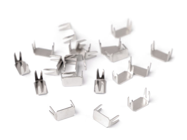 Premium Metal Zipper Bottom End Stoppers (No. 10) - Durable Nickel Stop Tips for Nylon & Plastic Zippers
