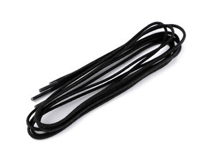 Premium Round Waxed Cotton Shoelaces - Black