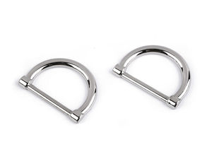 Flat Metal D-Ring and Half-Ring Hardware for Clothing and Accessories - 20mm