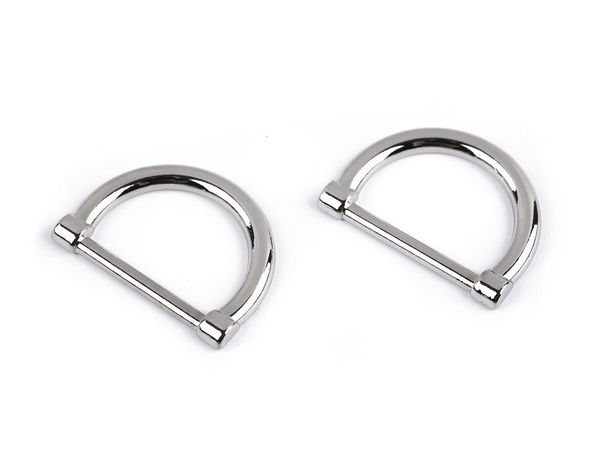 Flat Metal D-Ring and Half-Ring Hardware for Clothing and Accessories - 20mm