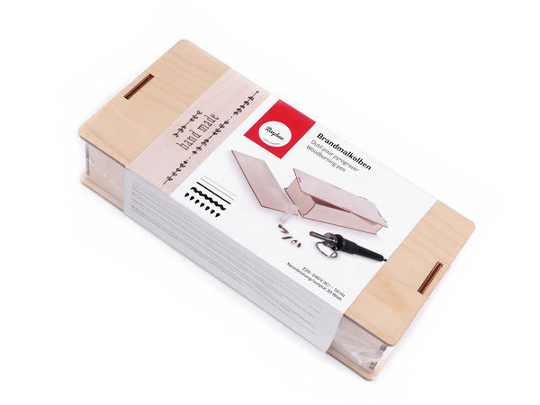 Premium Wood Burning & Pyrography Pen Set in Wooden Box - 30W Engraving Tool with 5 Interchangeable Tips and Safety Stand