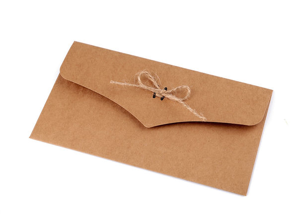Premium Natural Kraft Paper DIY Craft Envelopes (DL 11x22 cm) with Velcro Closure and Jute String