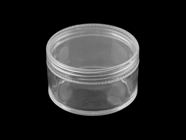Transparent Plastic Storage Jar with Screw-On Lid (6 x 3.5 cm) - Compact Craft, Bead, and Accessory Organizer Box