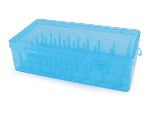 Premium Sewing Thread Organizer Box - 42 Spool Capacity with Secure Lever Closure