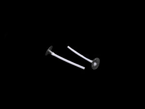 Premium Pre-Waxed Cotton Candle Wicks with Metal Sustainer Tabs (4.3cm, 12mm Base) - Ideal for Small Candle Making & DIY Crafts