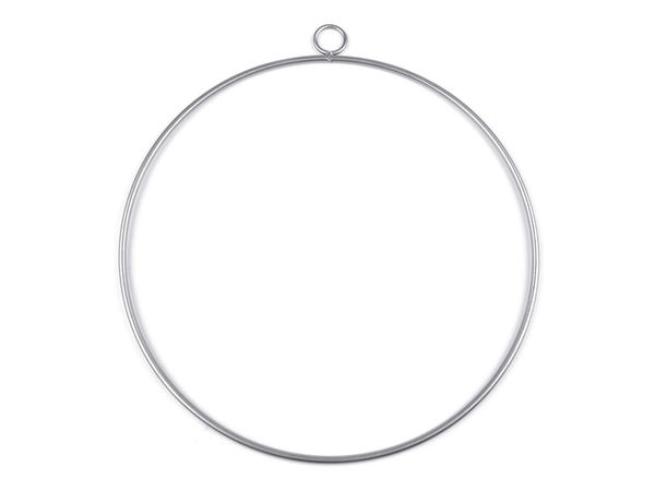 Premium Lacquered Metal Craft Ring with Hanging Eyelet (30cm) - Heavy-Duty Hoop for Macrame, Dreamcatchers & Wedding Florals
