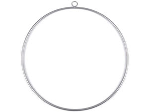 Lacquered Metal Craft Hoop with Hanging Eyelet, 50cm Welded Ring for Dream Catchers, Macrame & Wedding Decor
