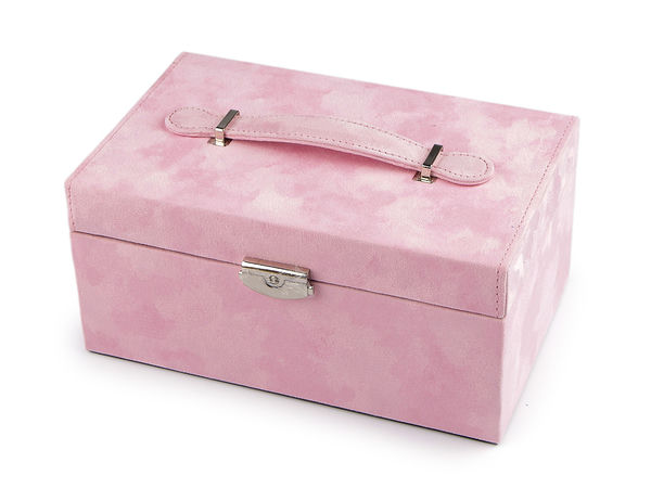 Premium Lockable 2-in-1 Suede Jewelry Box and Portable Travel Case with Mirror