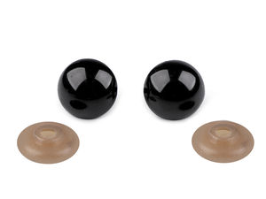 20mm Premium Black Plastic Safety Eyes with Washers | Secure Threaded Craft Eyes for Toy Making, Plush Dolls, and Amigurumi